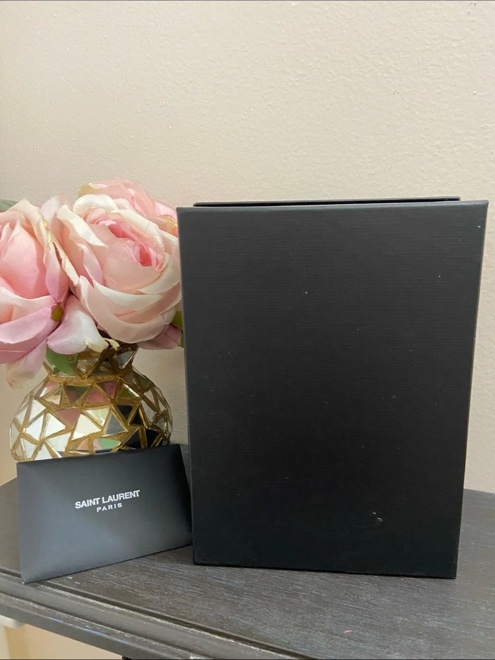 Saint Laurent Black and Pink Home Accent Box